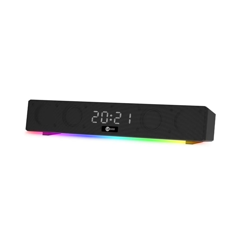 Lecoo DS103 Kablosuz Bluetooth 10W RGB Saat/Alarm Stereo Soundbar Hoparlör Siyah Lecoo DS103 Kablosuz Bluetooth 10W RGB Saat/Alarm Stereo Soundbar Hoparlör Siyah