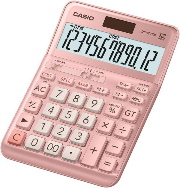 Casio DF-120FM-PK Pembe 12 Hane Masa Üstü Hesap Makinesi Casio DF-120FM-PK Pembe 12 Hane Masa Üstü Hesap Makinesi
