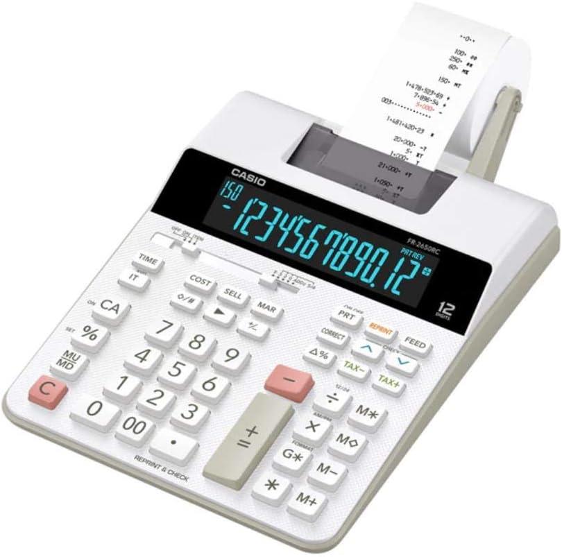 Casio FR-2650RC 12 Hane Şeritli Hesap Makinesi Casio FR-2650RC 12 Hane Şeritli Hesap Makinesi