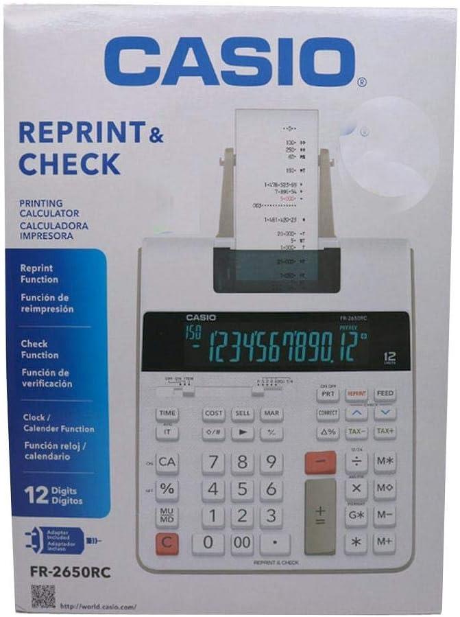Casio FR-2650RC 12 Hane Şeritli Hesap Makinesi Casio FR-2650RC 12 Hane Şeritli Hesap Makinesi