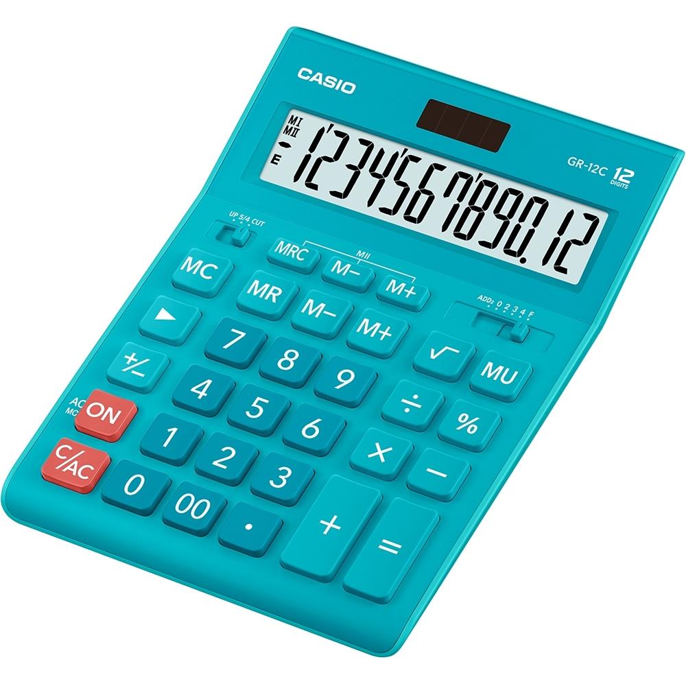 Casio Gr-12C-Lb 12 Mavi 12 Hane Masa Üstü Hesap Makinesi Casio Gr-12C-Lb 12 Mavi 12 Hane Masa Üstü Hesap Makinesi