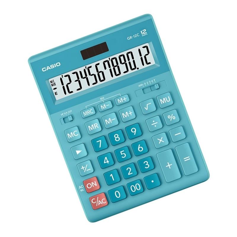 Casio Gr-12C-Lb 12 Mavi 12 Hane Masa Üstü Hesap Makinesi Casio Gr-12C-Lb 12 Mavi 12 Hane Masa Üstü Hesap Makinesi