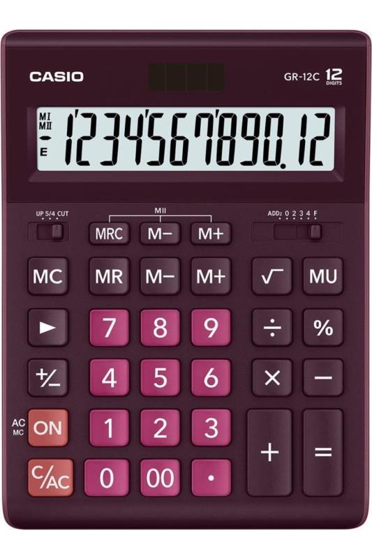Casio GR-12C-WR 12 Hane Bordo Masa Üstü Hesap Maki Casio GR-12C-WR 12 Hane Bordo Masa Üstü Hesap Maki