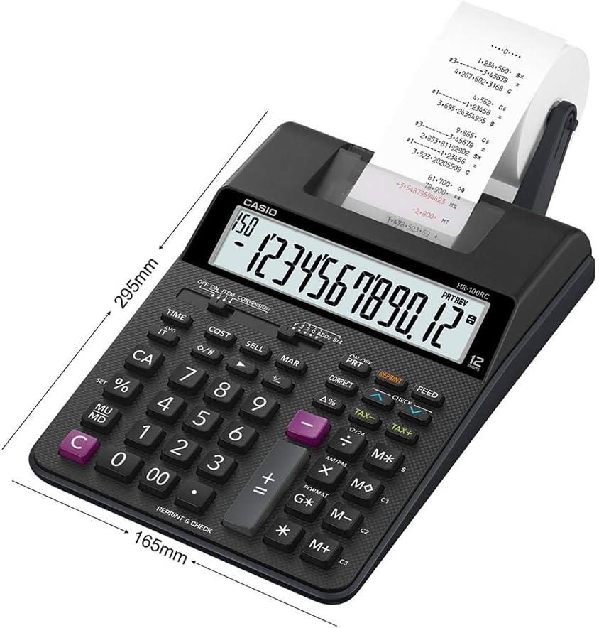 Casio HR-100RC-BK-DC 12 Hane Şeritli Hesap Makinesi Casio HR-100RC-BK-DC 12 Hane Şeritli Hesap Makinesi