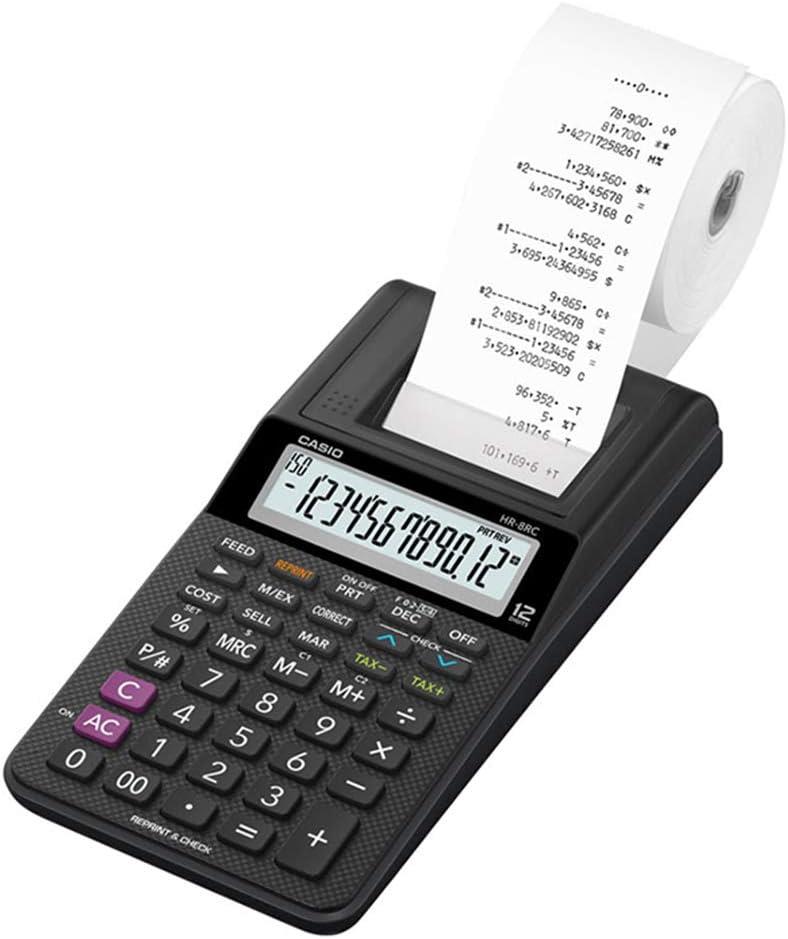 Casio HR-8RC-BK 12 Hane Siyah Şeritli Hesap Makinesi Casio HR-8RC-BK 12 Hane Siyah Şeritli Hesap Makinesi