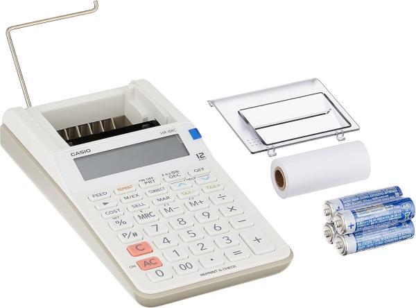 Casio HR-8RC-WE 12 Hane Beyaz Şeritli Hesap Makinesi Casio HR-8RC-WE 12 Hane Beyaz Şeritli Hesap Makinesi