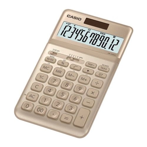 Casio JW-200SC-GD 12 Hane Altın Sarı Masa Üstü Hesap Makinesi Casio JW-200SC-GD 12 Hane Altın Sarı Masa Üstü Hesap Makinesi