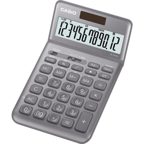 Casio JW-200SC-GY 12 Hane Gri Masa Üstü Hesap Makinesi Casio JW-200SC-GY 12 Hane Gri Masa Üstü Hesap Makinesi