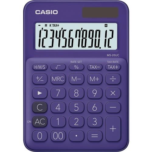 Casio MS-20UC-PL 12 Hane Mor Masa Üstü Hesap Makinesi Casio MS-20UC-PL 12 Hane Mor Masa Üstü Hesap Makinesi