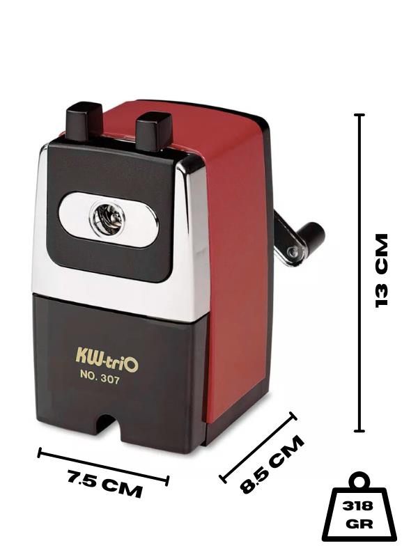 Kw-Trio Metal Masa Kalemtraşı 0307A - KIRMIZI Kw-Trio Metal Masa Kalemtraşı 0307A - KIRMIZI