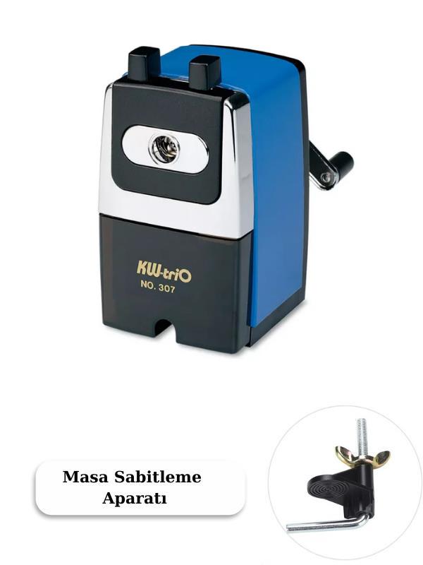 Kw-Trio Metal Masa Kalemtraşı 0307A - MAVİ Kw-Trio Metal Masa Kalemtraşı 0307A - MAVİ