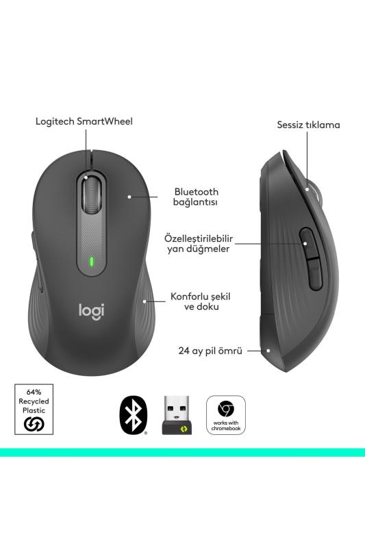 Logitech 910-006253 M650 Signature Siyah Mouse Logitech 910-006253 M650 Signature Siyah Mouse