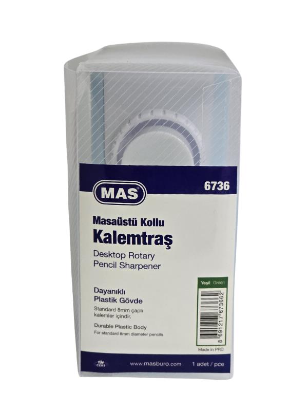 Mas 6736 Masaüstü Büyük Kollu Kalemtraş - AçıkMavi Mas 6736 Masaüstü Büyük Kollu Kalemtraş - AçıkMavi