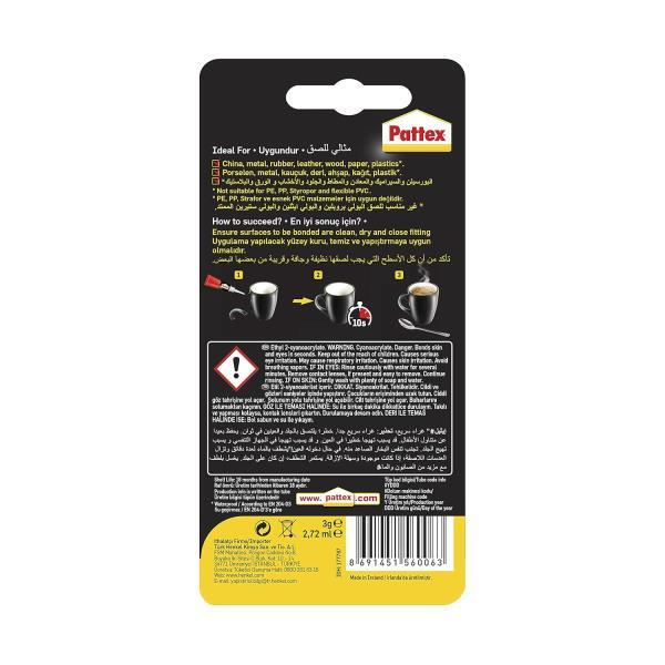 Pattex Süper Japon Yapıştırıcı 3 Gr KOD:177767 Pattex Süper Japon Yapıştırıcı 3 Gr KOD:177767