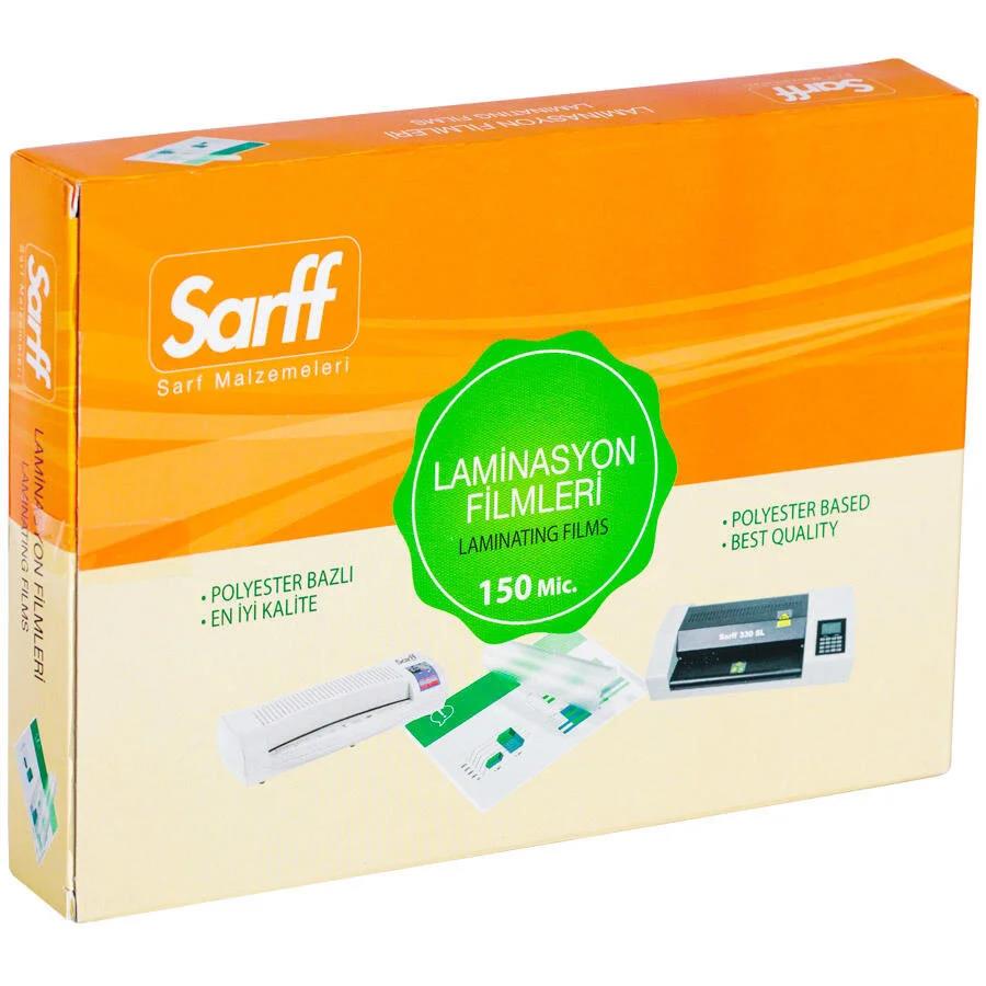 Sarff Laminasyon Filmi 150 Mikron Şeffaf A5 100`lü Kutu Sarff Laminasyon Filmi 150 Mikron Şeffaf A5 100`lü Kutu