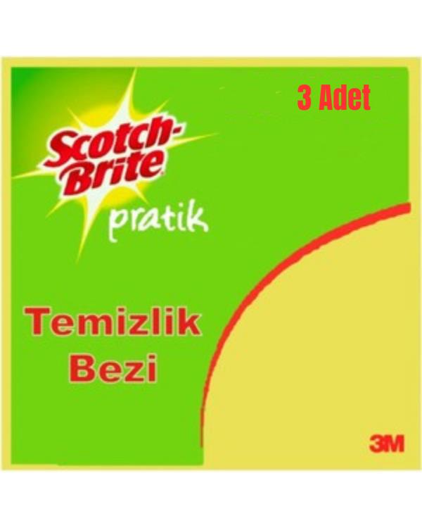 Scotch Brite Pratik Sarı Temizlik Bezi 3`lü Paket Scotch Brite Pratik Sarı Temizlik Bezi 3`lü Paket