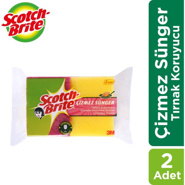 Scotch Brite Yesıl Bordo Çizmez Sünger Tk 2`li Paket Scotch Brite Yesıl Bordo Çizmez Sünger Tk 2`li Paket