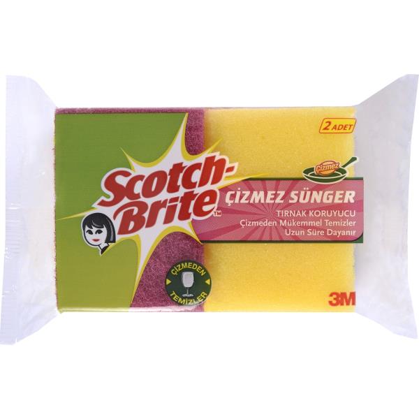 Scotch Brite Yesıl Bordo Çizmez Sünger Tk 2`li Paket Scotch Brite Yesıl Bordo Çizmez Sünger Tk 2`li Paket