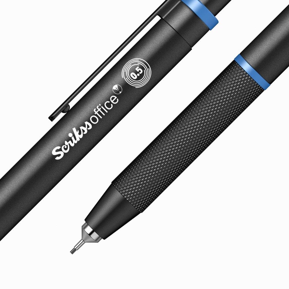 Scrikss Office Twist 0.5 Mm Mavi Renk Mekanik Uçlu Versatil Kalem Şeffaf Kutu Scrikss Office Twist 0.5 Mm Mavi Renk Mekanik Uçlu Versatil Kalem Şeffaf Kutu