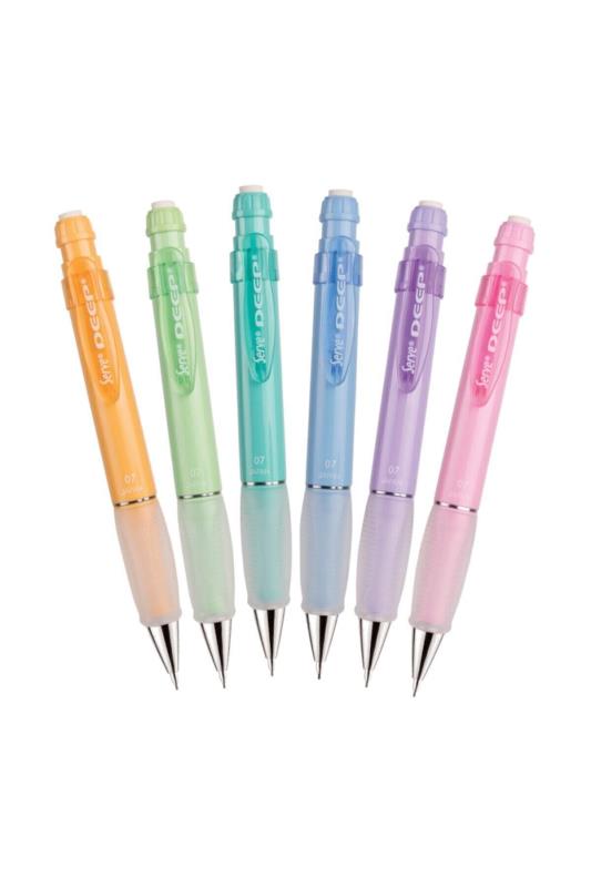 Serve Deep 0.7 mm Mekanik Kurşun Kalem Pastel 6`lı Paket Serve Deep 0.7 mm Mekanik Kurşun Kalem Pastel 6`lı Paket